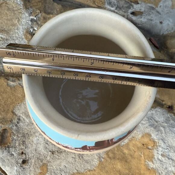 VTG Navajo Native American Sisters Desert Mesa Hand Painted Pottery Vase Signed - Picture 12 of 12